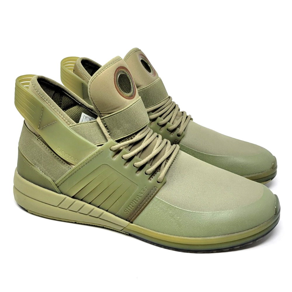 Supra Skytop V Muska Men's 12 Sneakers Olive Green Skate Shoes